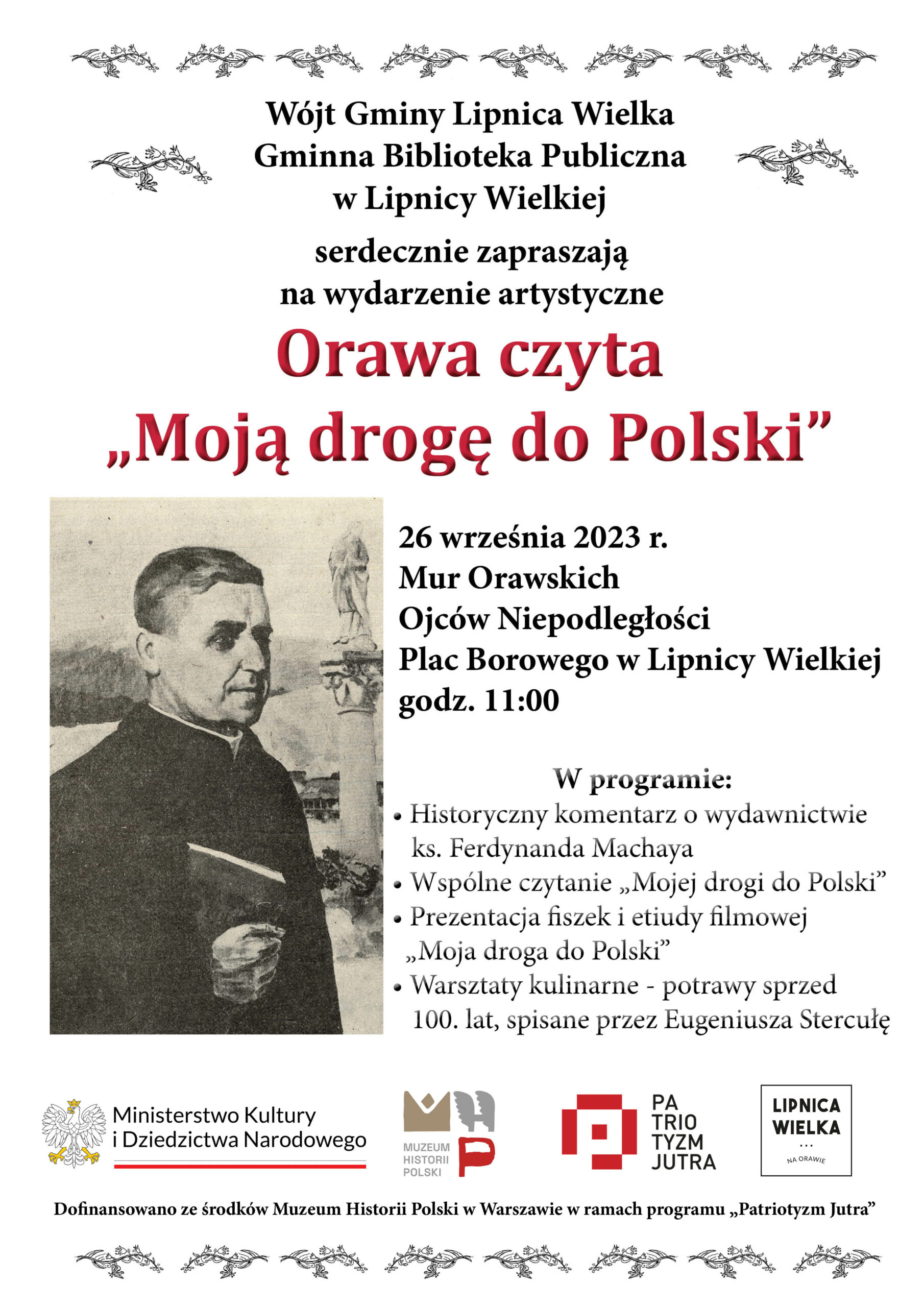 Wydarzenie artystyczne: „Orawa czyta Moją drogę do Polski”